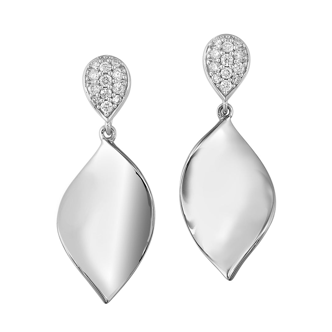 10Kt White Gold Diamond 1/5Ctw Earring