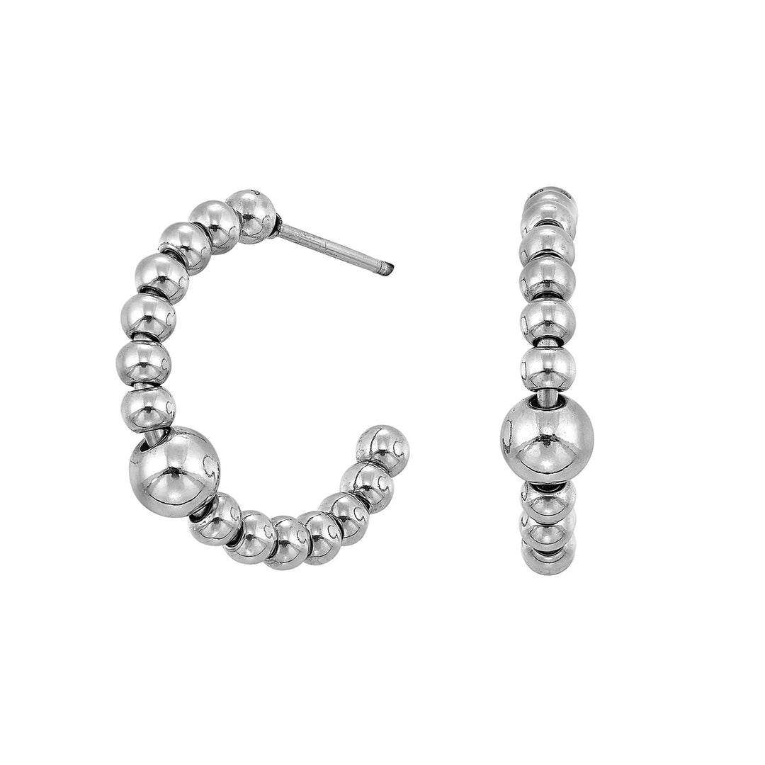 Steel White Earring