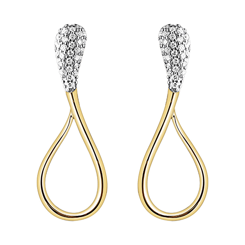 14Kt Yellow Gold Diamond 1/7Ctw Earring