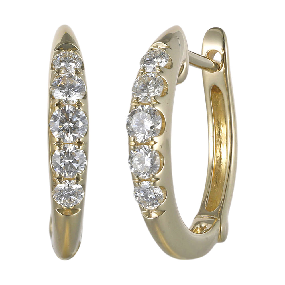 14Kt Yellow Gold Diamond 1/3Ctw Earring