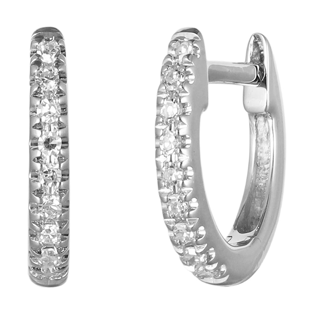 14Kt White Gold Diamond 1/20Ctw Earring
