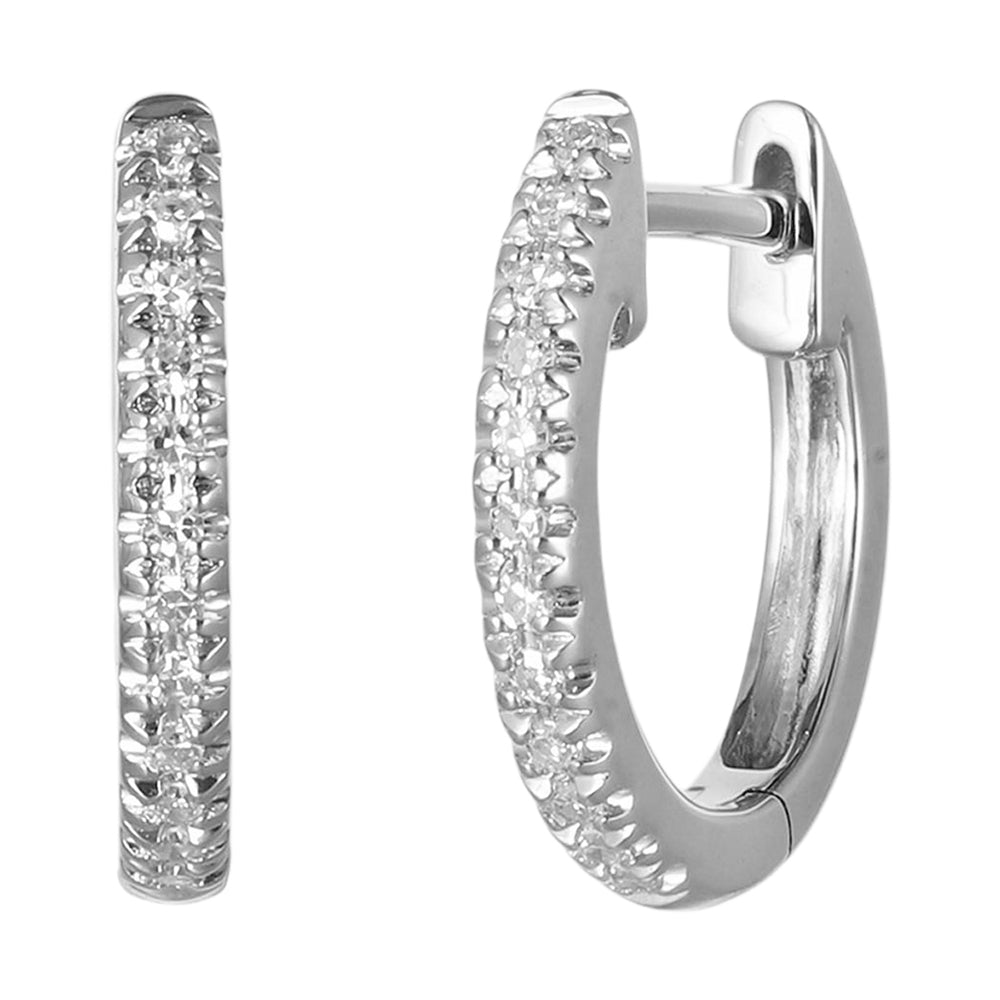 14Kt White Gold Diamond 1/20Ctw Earring