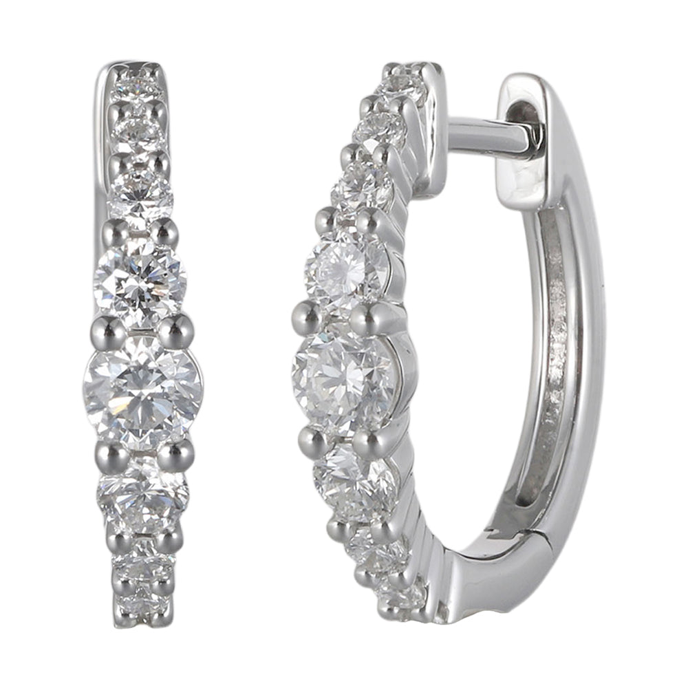 14Kt White Gold Diamond 3/8Ctw Earring