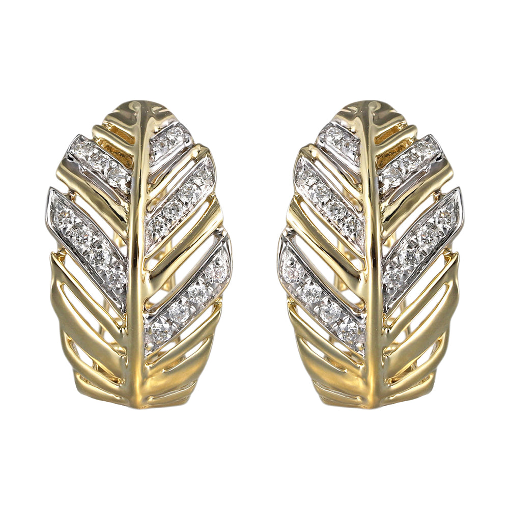 14Kt Yellow Gold Diamond 1/7Ctw Earring