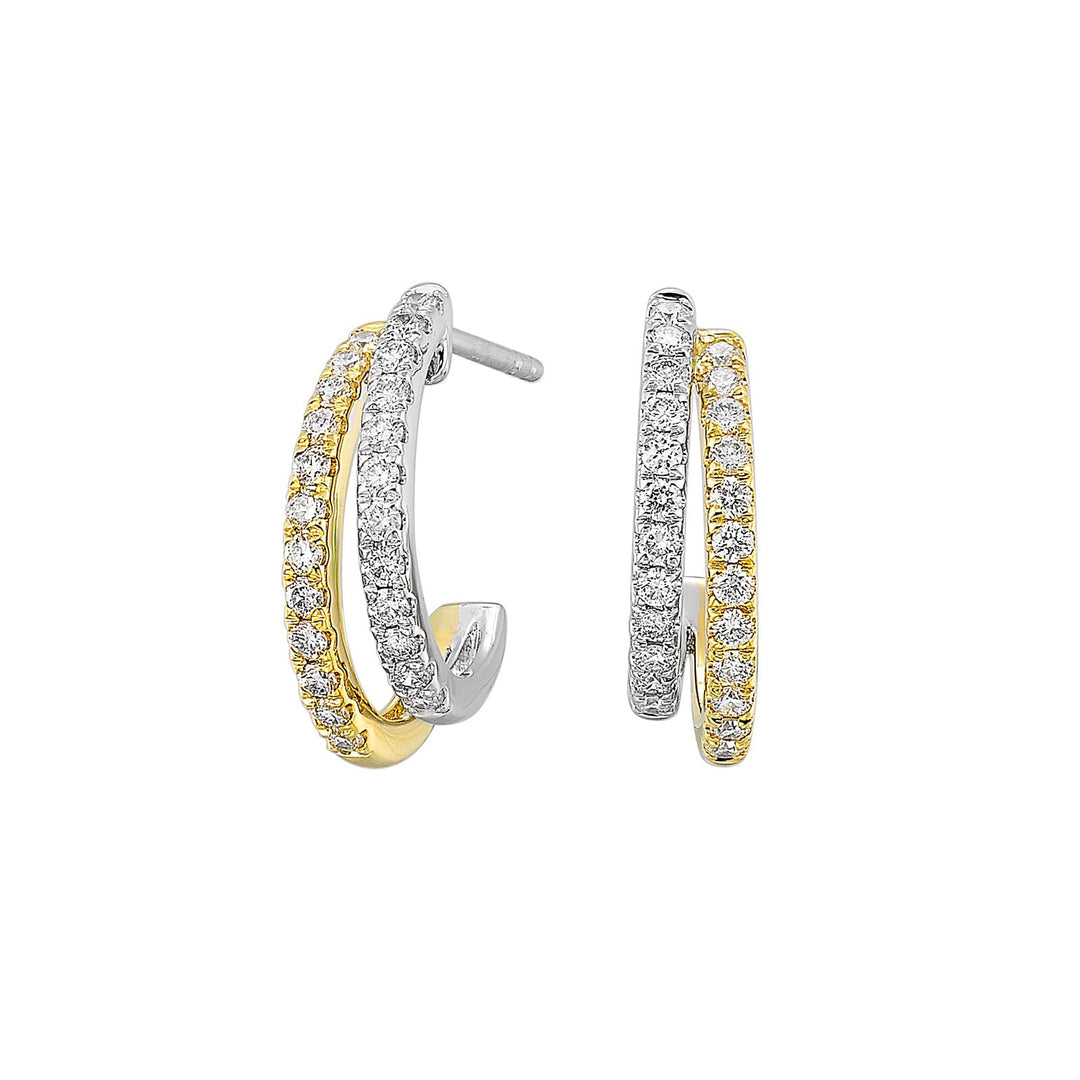 10Kt White Yellow Gold Diamond 1/2Ctw Earring