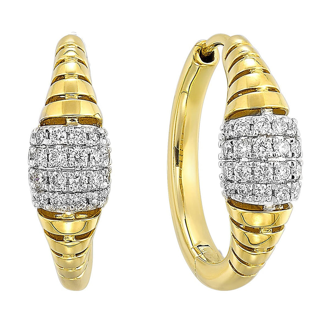 14Kt Yellow Gold Diamond 3/8Ctw Earring
