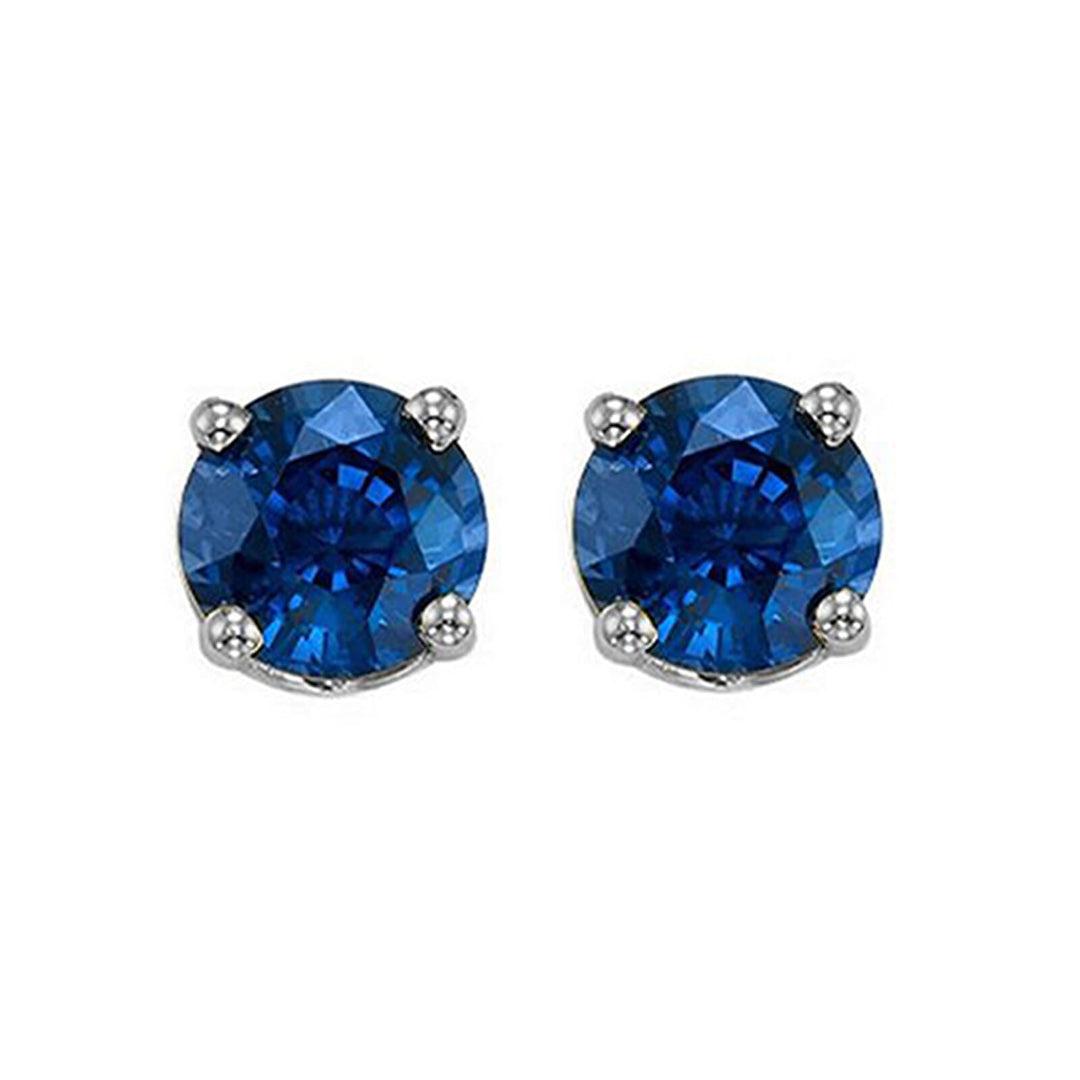 14Kt White Gold Sappire 5/8Ctw Earring