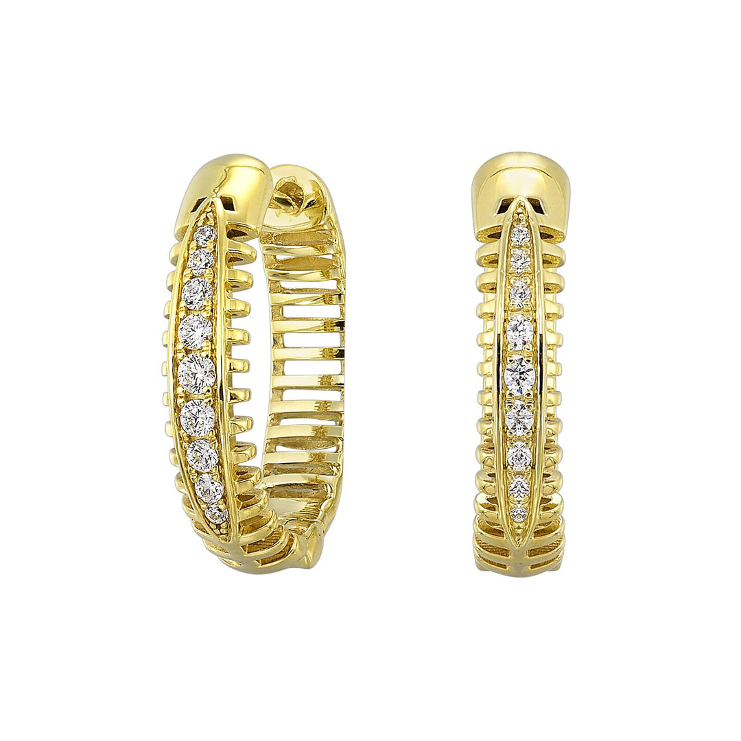 14Kt Yellow Gold Diamond 1/4Ctw Earring