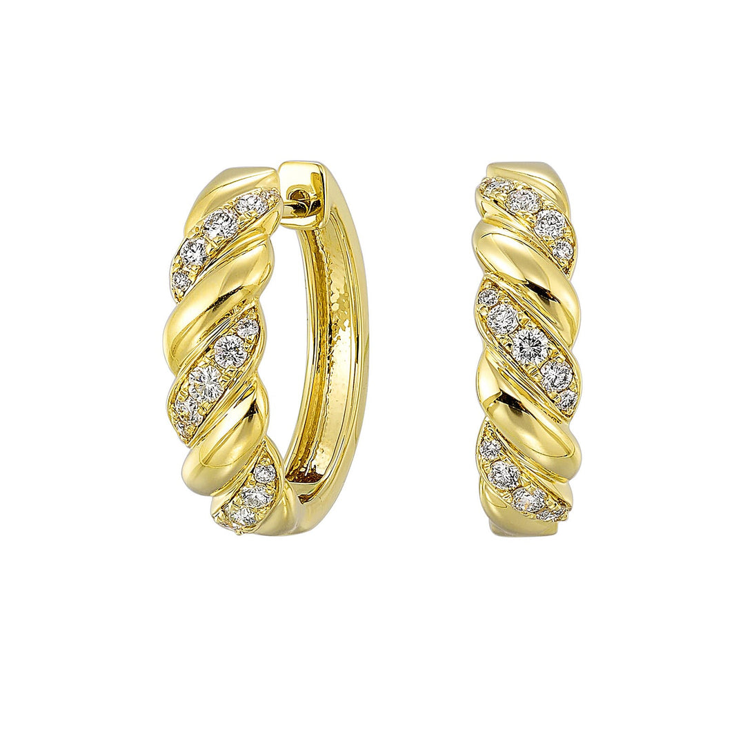 14Kt Yellow Gold Diamond 3/8Ctw Earring