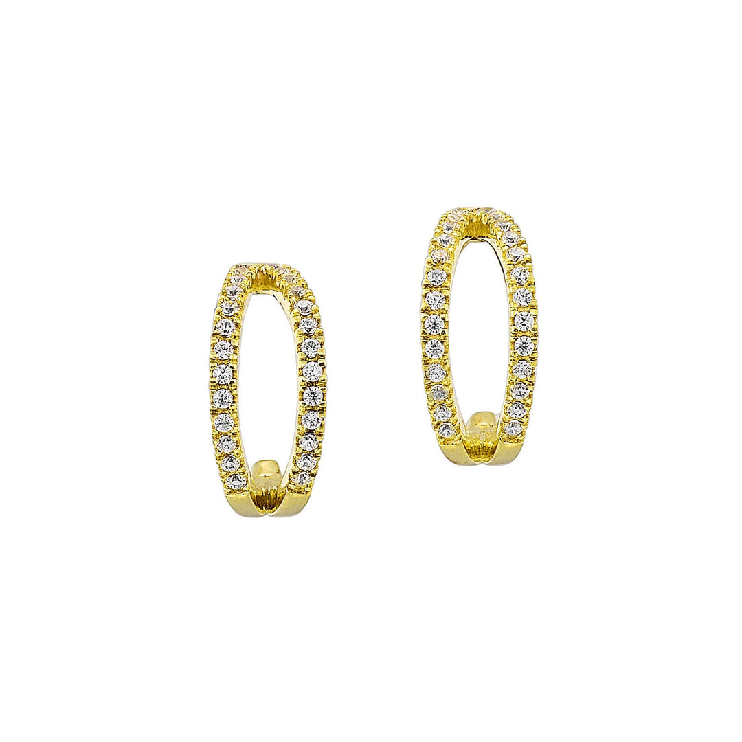 14Kt Yellow Gold Diamond 1/5Ctw Earring