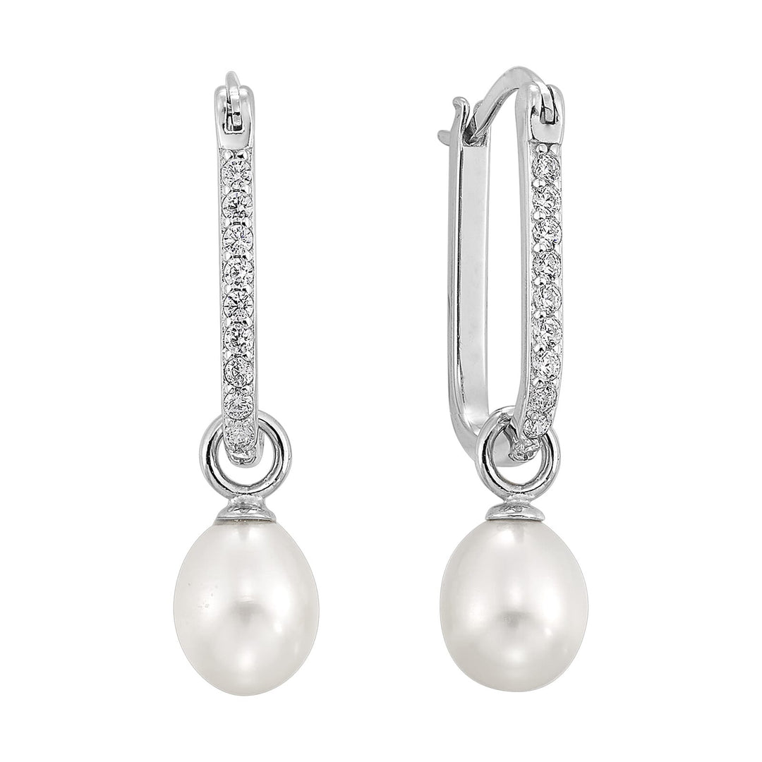 Silver Pearl Earring