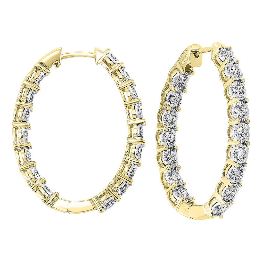 14Kt Yellow Gold Diamond 2Ctw Earring