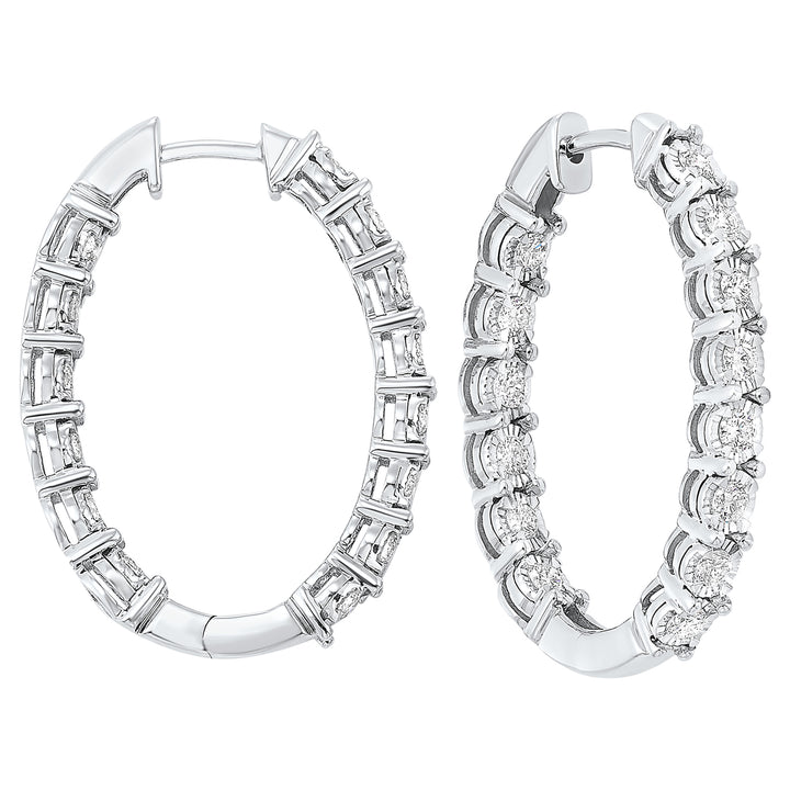 14Kt White Gold Diamond 1Ctw Earring