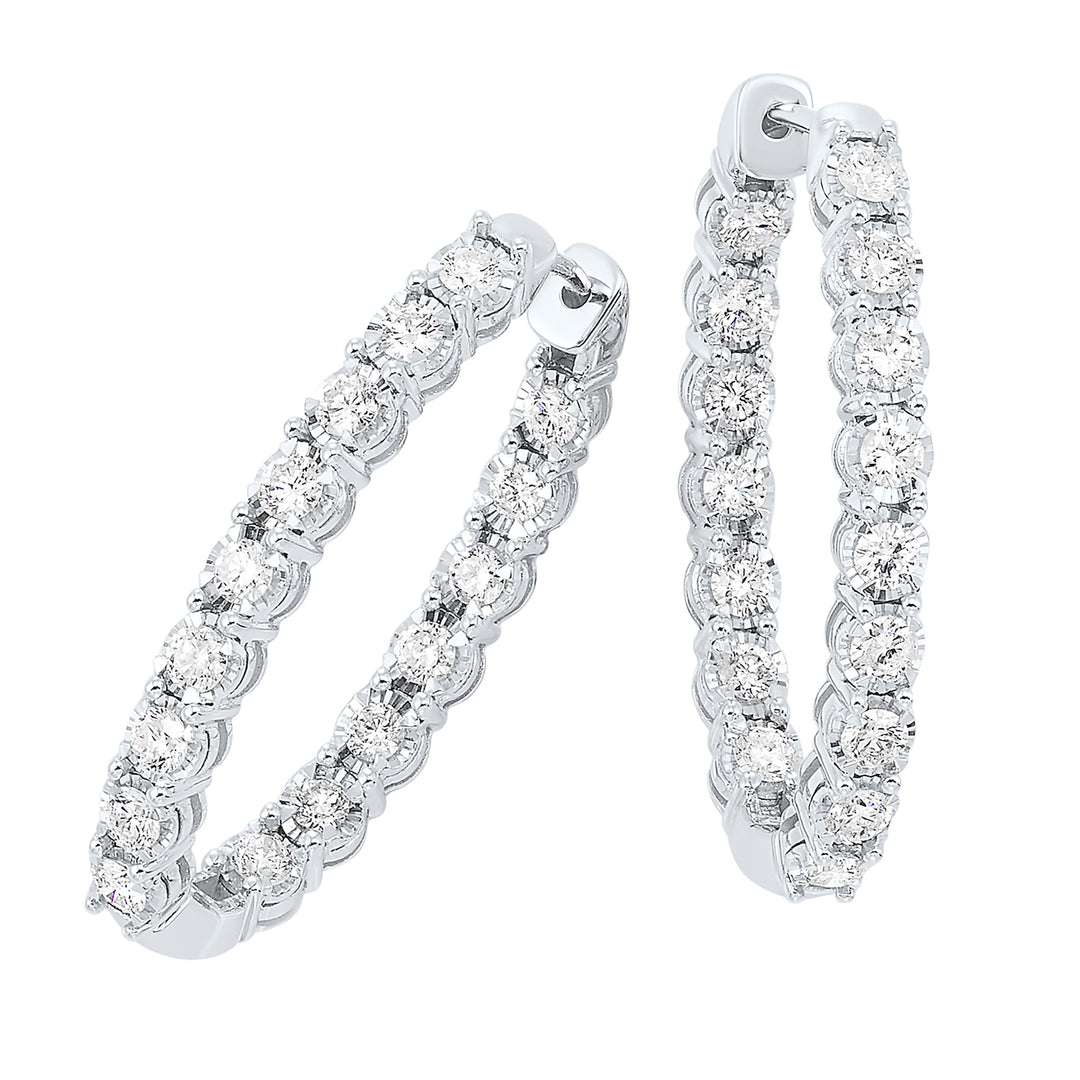 14Kt White Gold Diamond 1Ctw Earring