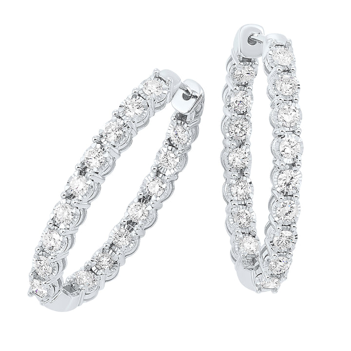14Kt White Gold Diamond 1Ctw Earring