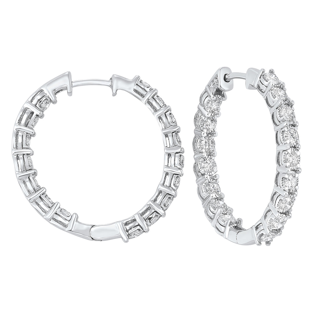 14Kt White Gold Diamond 1 7/8Ctw Earring