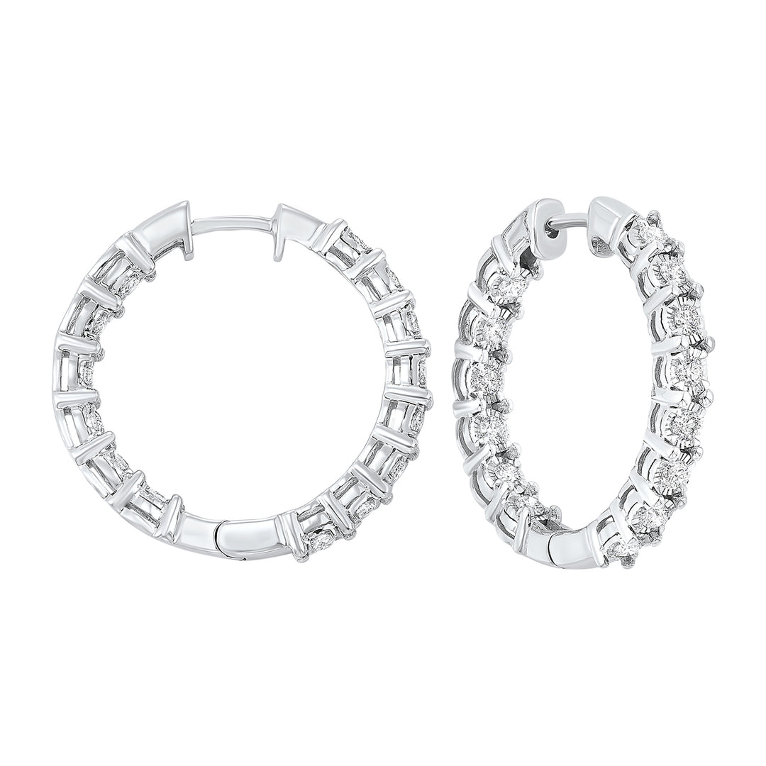 14Kt White Gold Diamond 1Ctw Earring