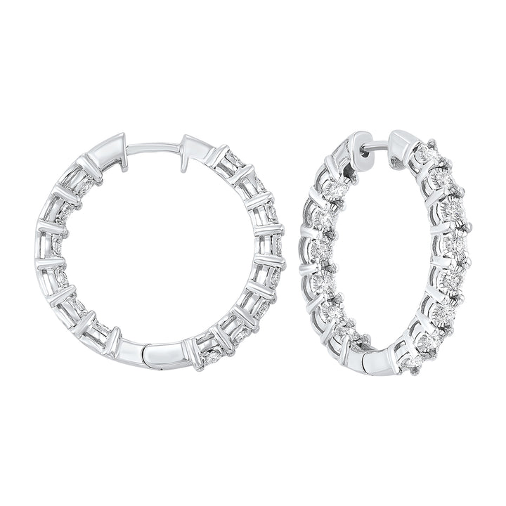 14Kt White Gold Diamond 1Ctw Earring