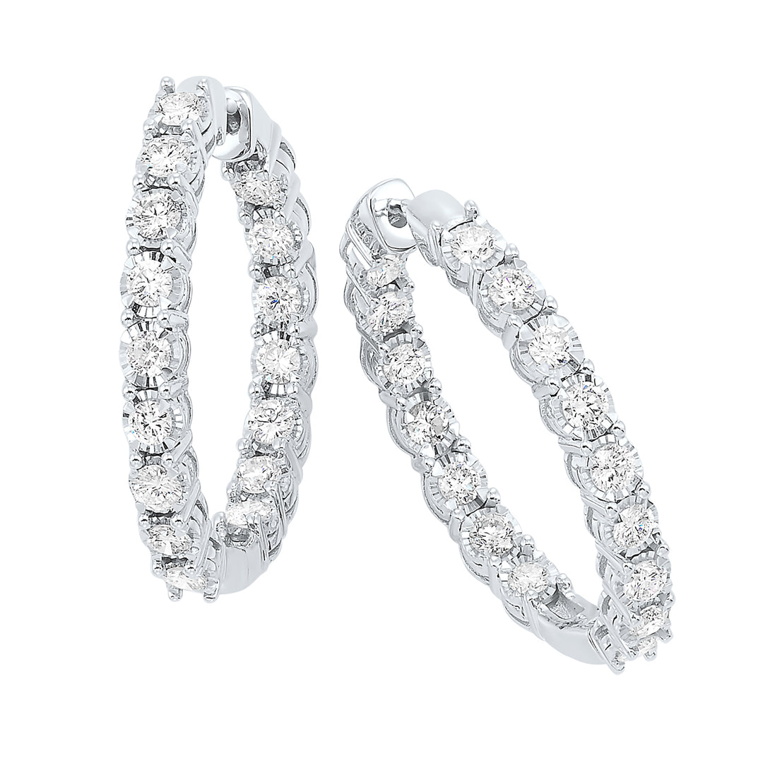 14Kt White Gold Diamond 1Ctw Earring