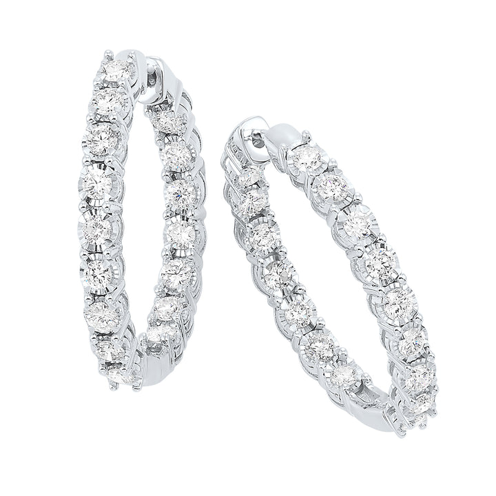 14Kt White Gold Diamond 1Ctw Earring