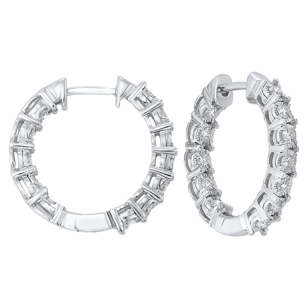 14Kt White Gold Diamond 1/2Ctw Earring