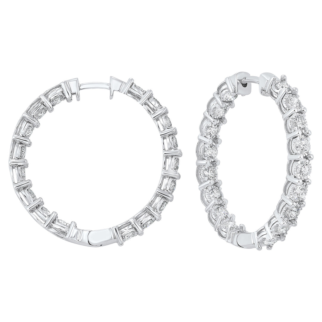 14Kt White Gold Diamond 3Ctw Earring