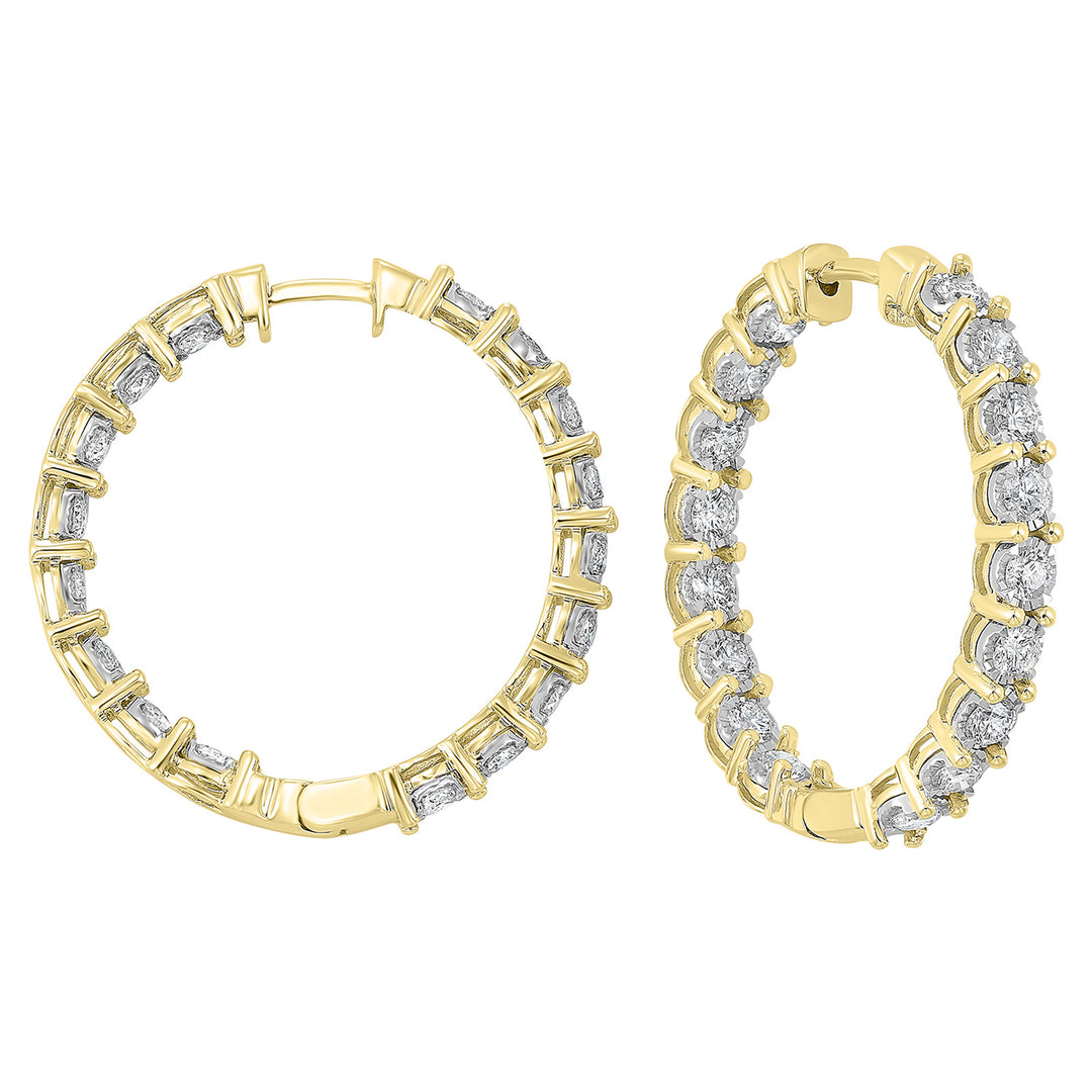 14Kt Yellow Gold Diamond 3Ctw Earring