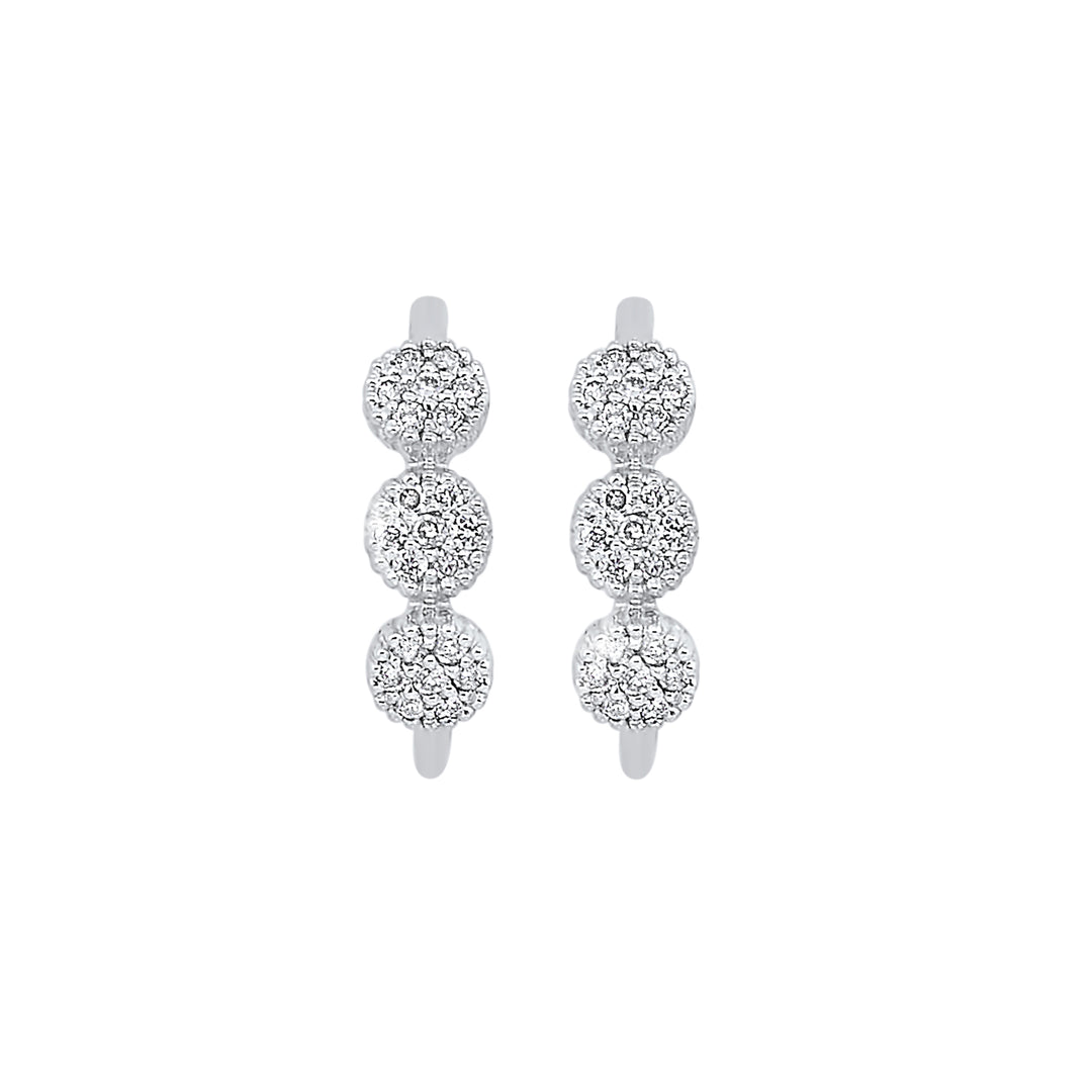 10Kt White Gold Diamond 1/10Ctw Earring