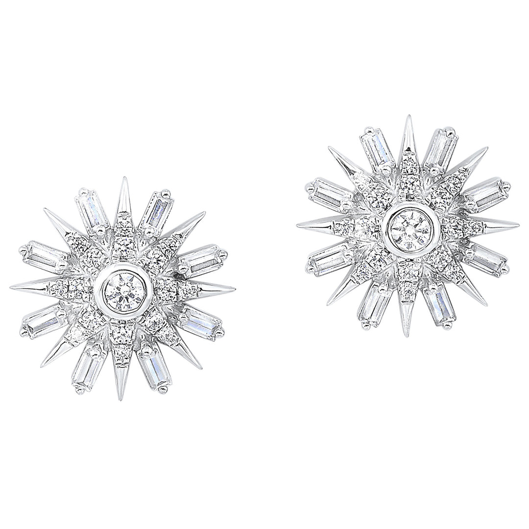 14Kt White Gold Diamond 5/8Ctw Earring