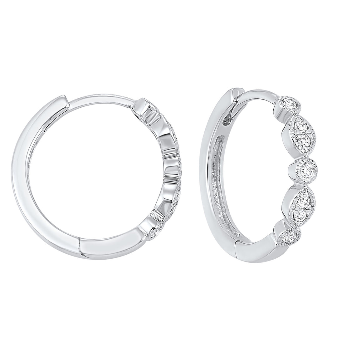 10Kt White Gold Diamond 1/7Ctw Earring