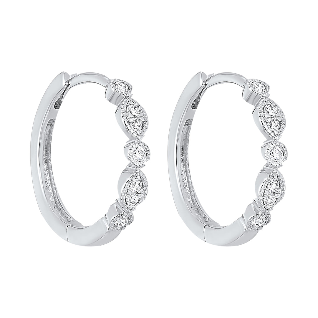 14Kt White Gold Diamond 1/6Ctw Earring
