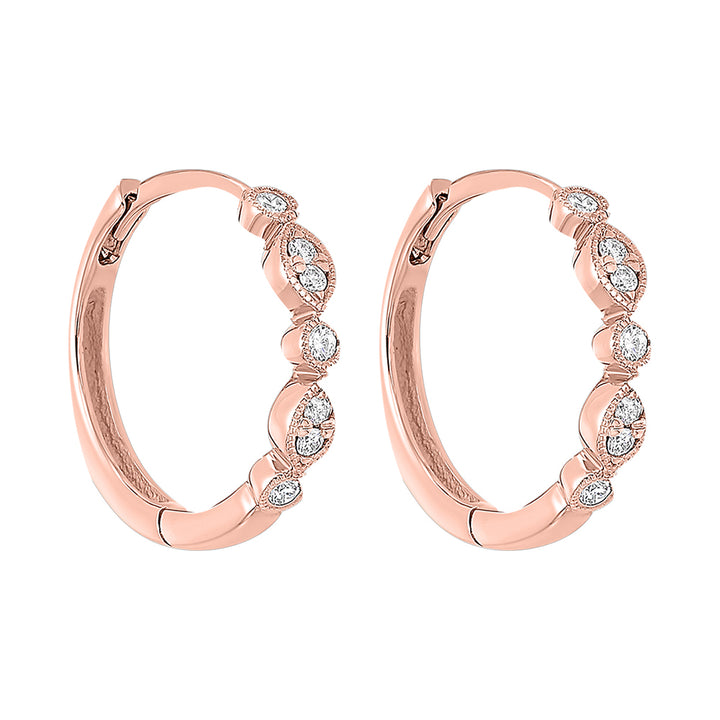 14Kt Rose Gold Diamond 1/7Ctw Earring