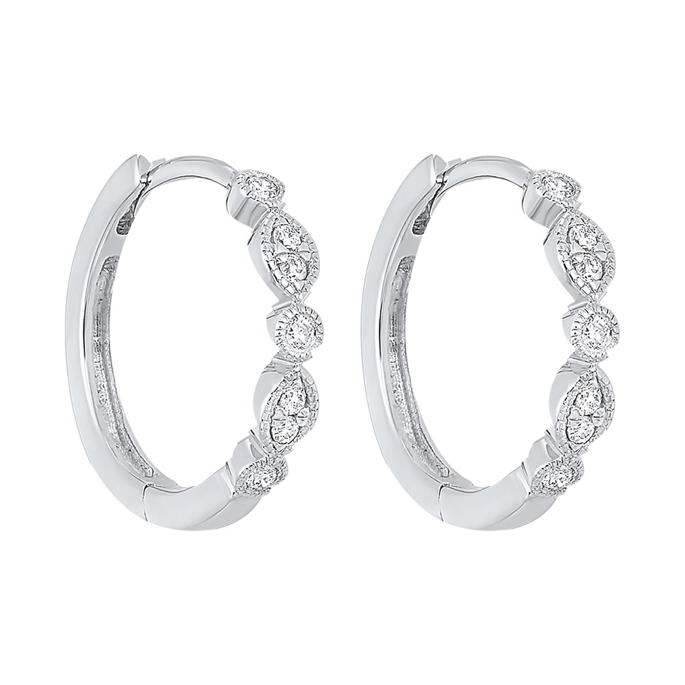 14Kt White Gold Diamond 1/7Ctw Earring
