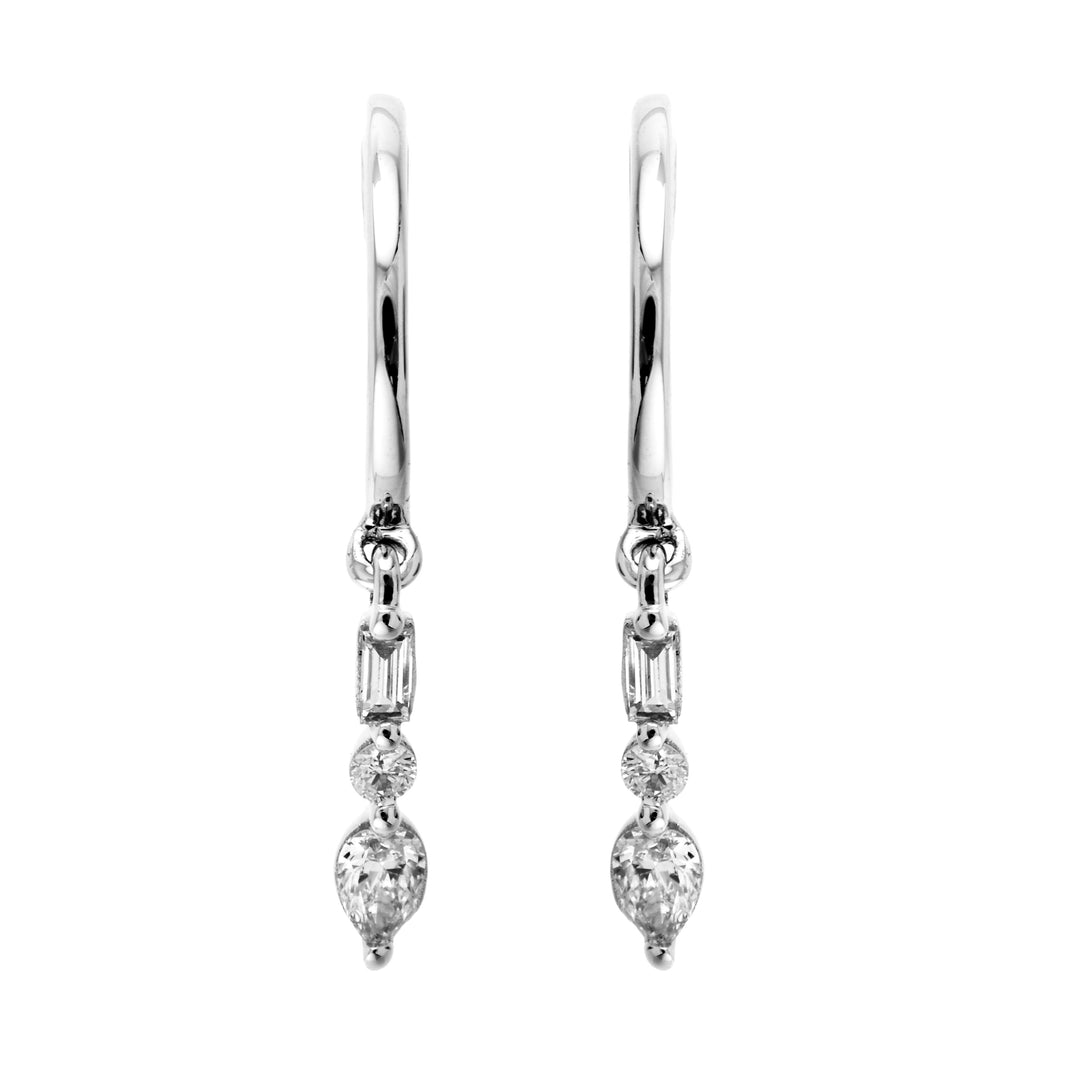 14Kt White Gold Diamond 1/6Ctw Earring