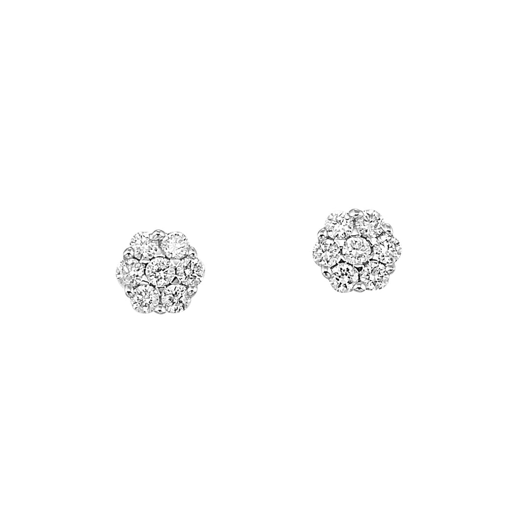 14Kt White Gold Diamond 1/10Ctw Earring