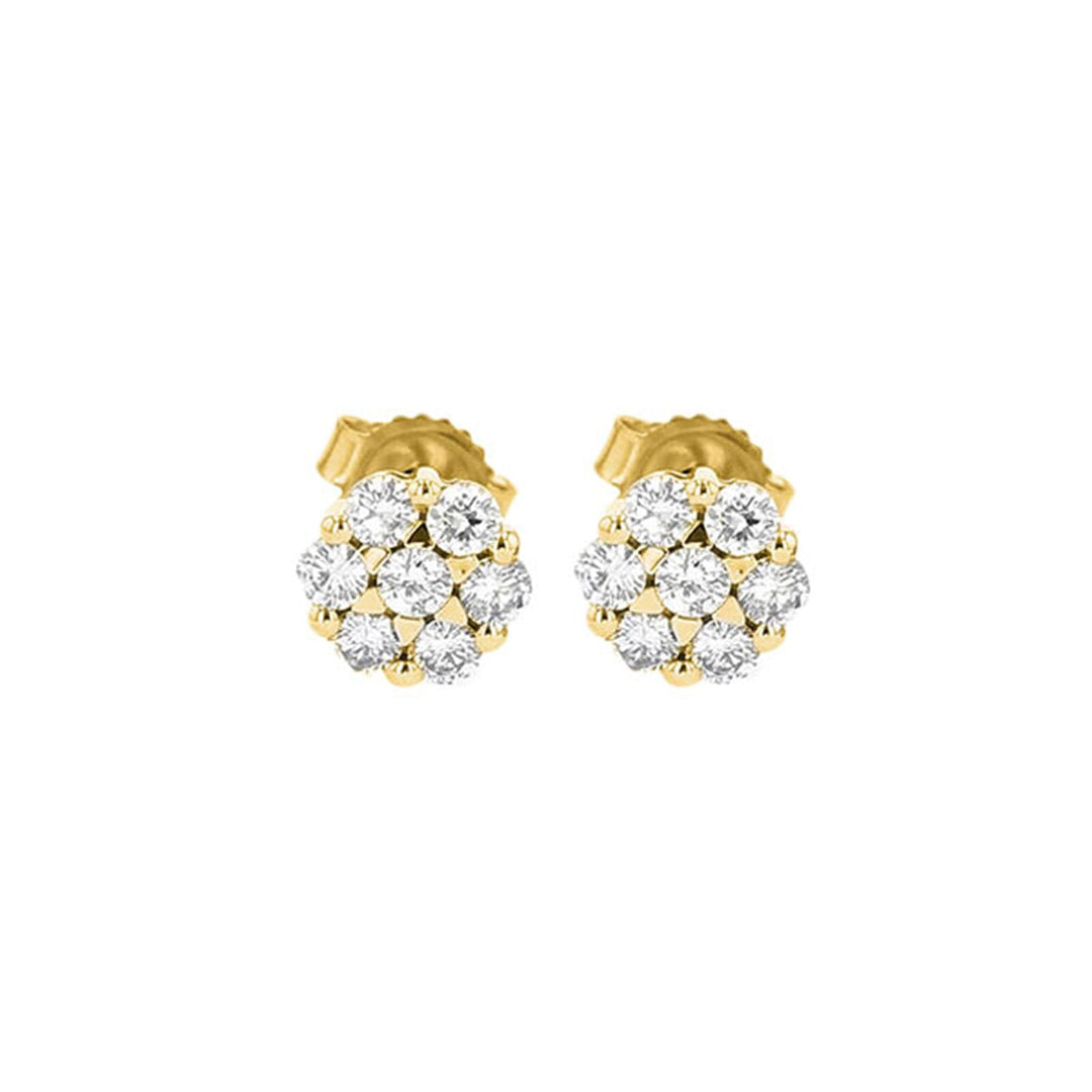 14Kt Yellow Gold Diamond 1/10Ctw Earring