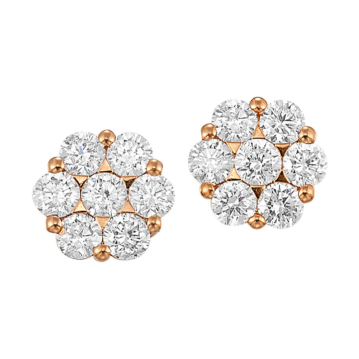 14Kt Rose Gold Diamond 1/3Ctw Earring