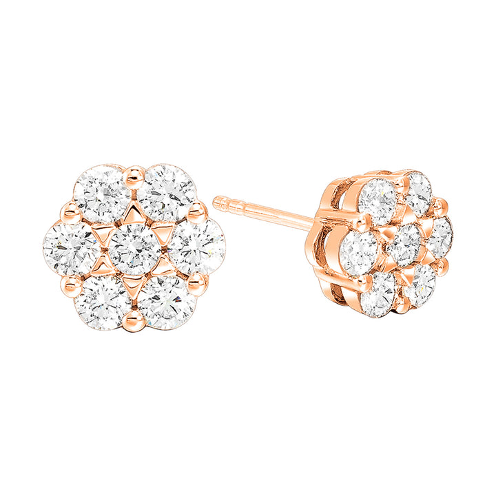 14Kt Rose Gold Diamond 1/3Ctw Earring