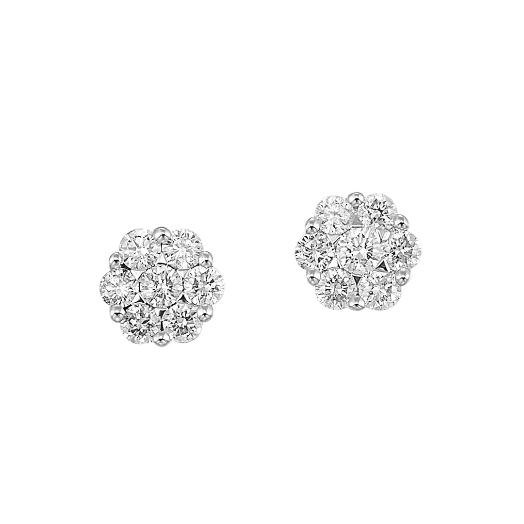 14Kt White Gold Diamond 1/3Ctw Earring