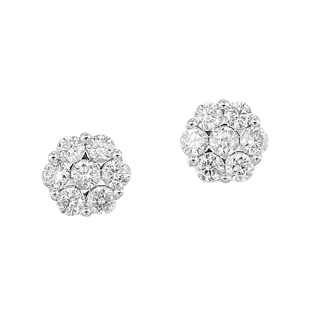 14Kt White Gold Diamond 1/2Ctw Earring