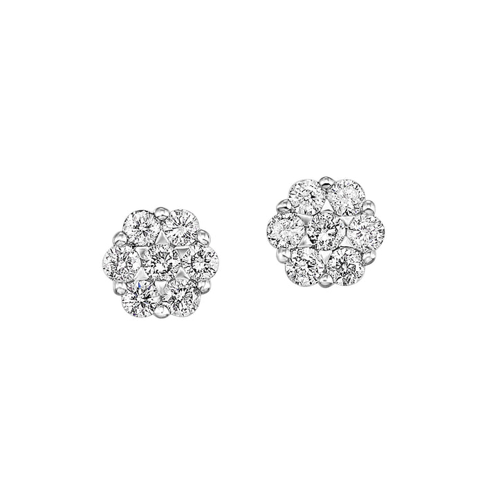 14Kt White Gold Diamond 1/2Ctw Earring