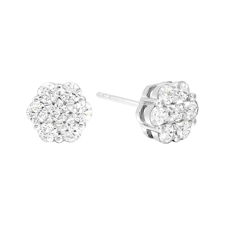 14Kt White Gold Diamond 3/4Ctw Earring