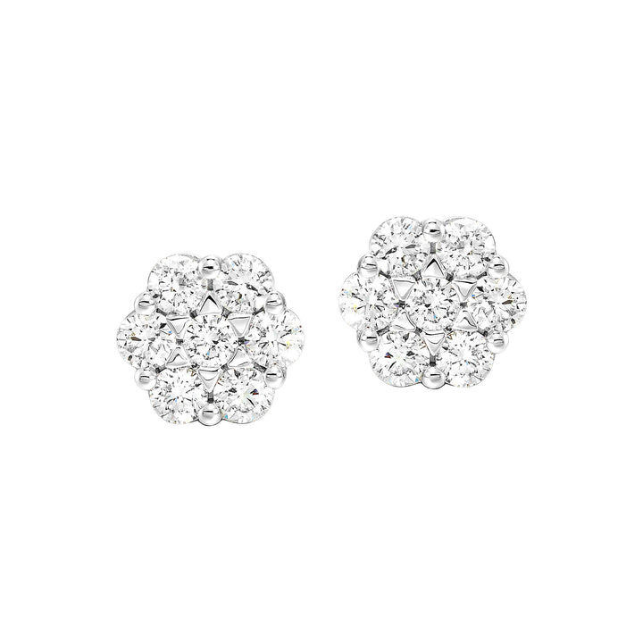 14Kt White Gold Diamond 3/4Ctw Earring