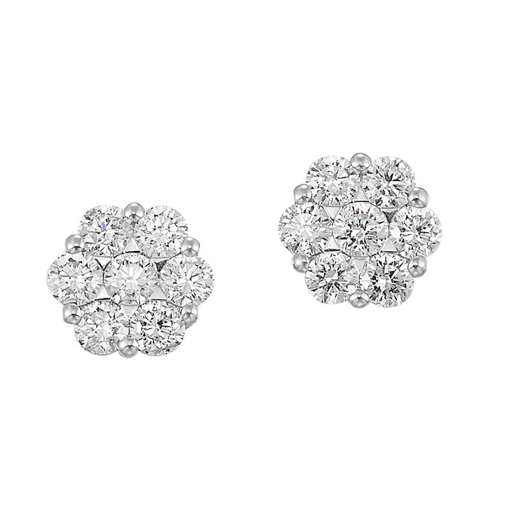 14Kt White Gold Diamond 3/4Ctw Earring
