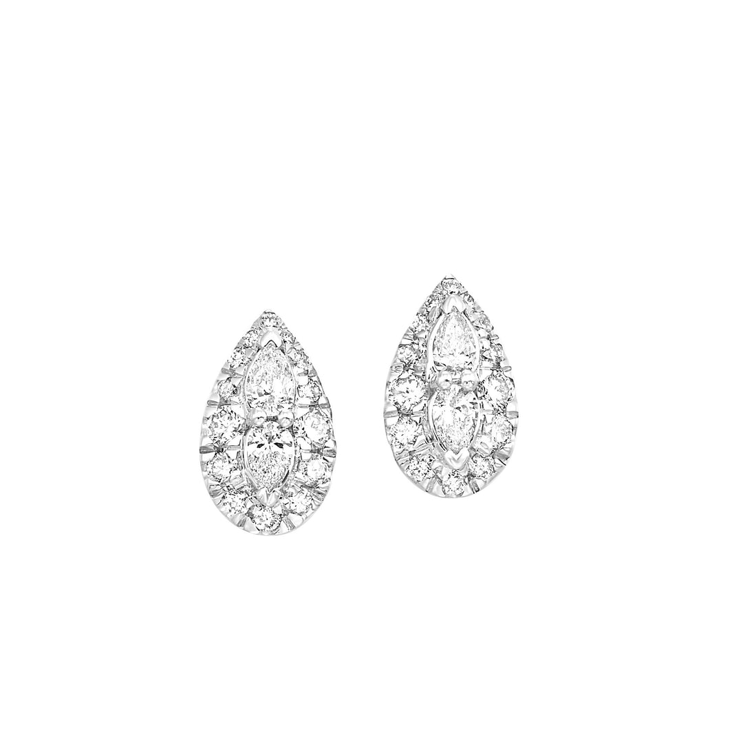 14Kt White Gold Diamond 1/2Ctw Earring