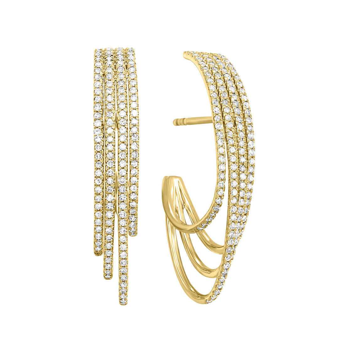 10Kt Yellow Gold Diamond 1/2Ctw Earring