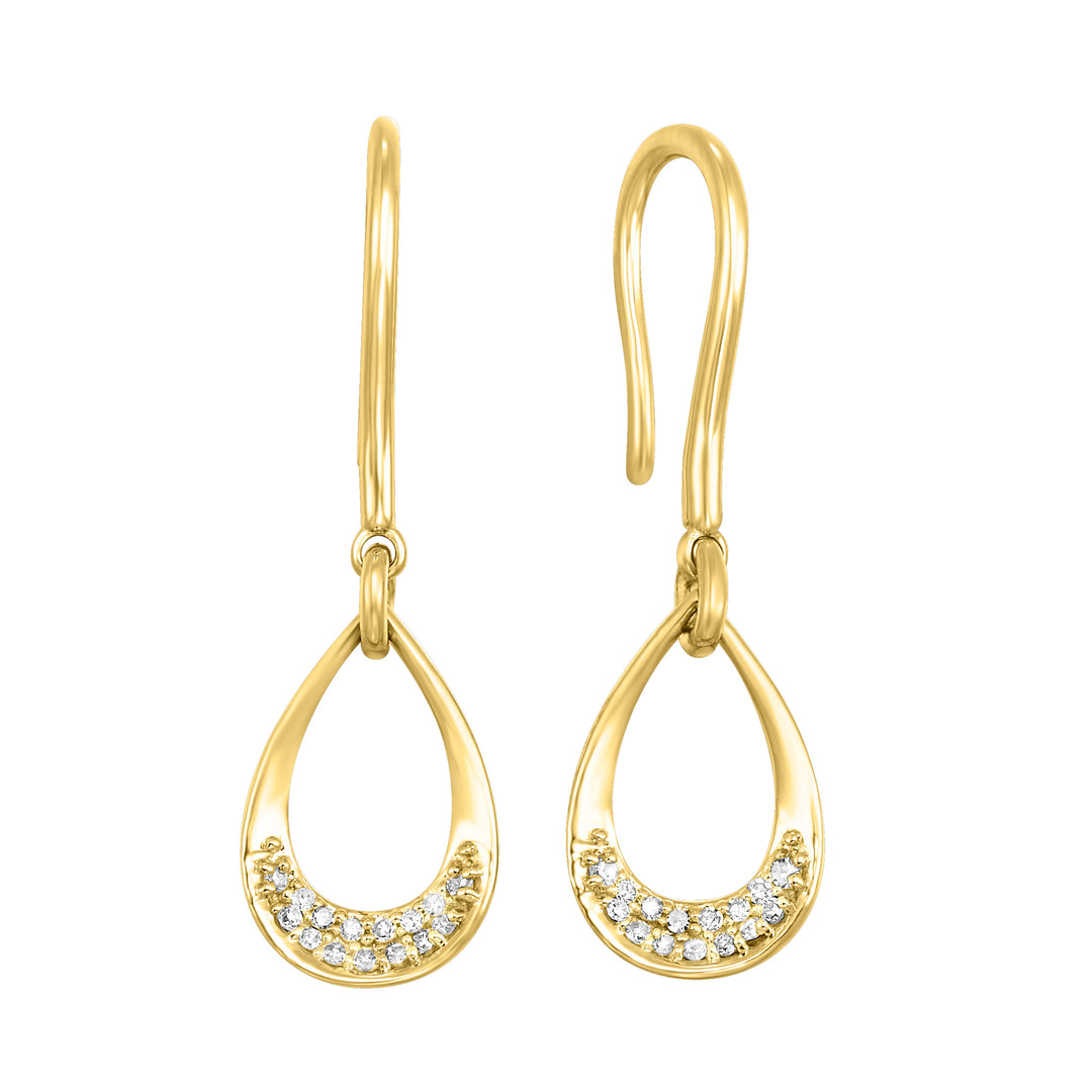 10Kt Yellow Gold Diamond 1/10Ctw Earring