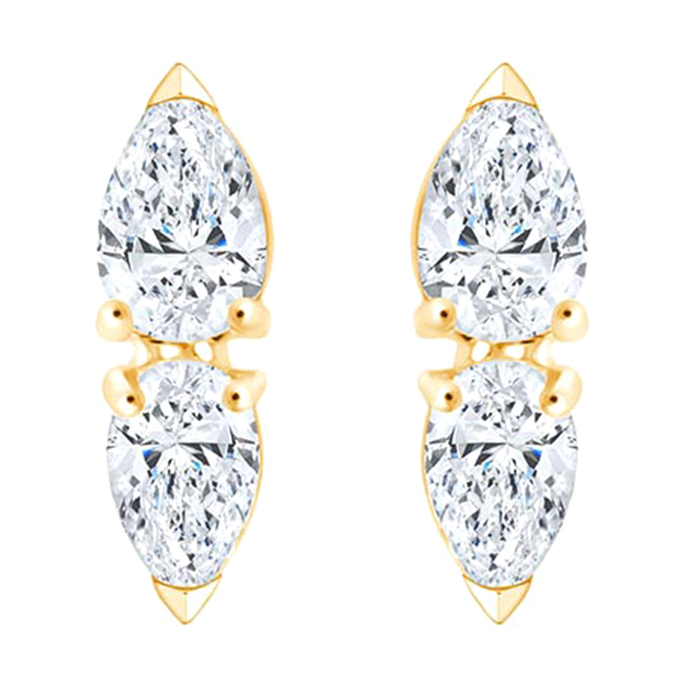 10Kt Yellow Gold Diamond 1/3Ctw Earring