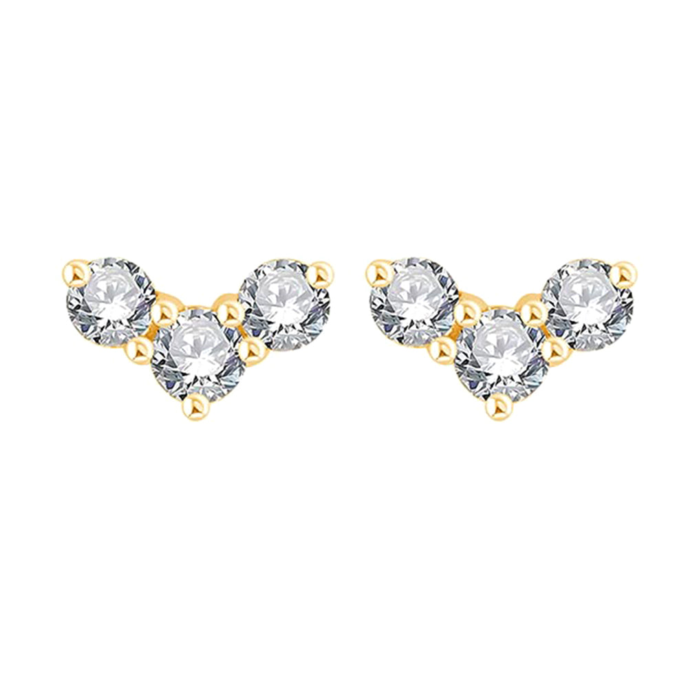 10Kt Yellow Gold Diamond 1/8Ctw Earring