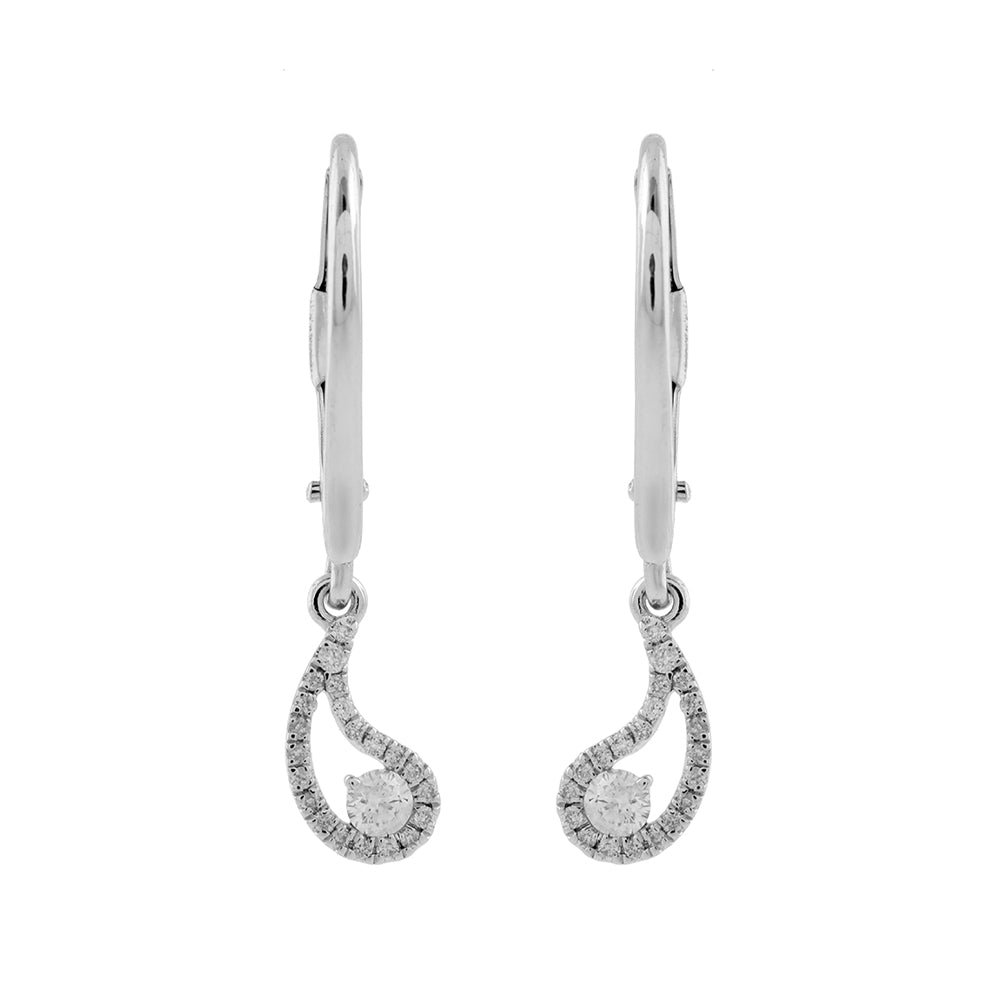 14Kt White Gold Diamond 1/5Ctw Earring